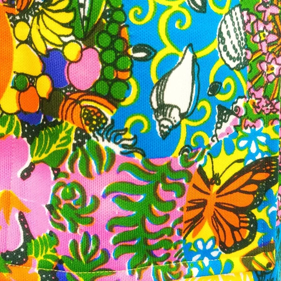 Very Rare Vanda Fashions Key West Hand Printed 70s Patchwork Cardigan Jacket - Picture 5 of 11